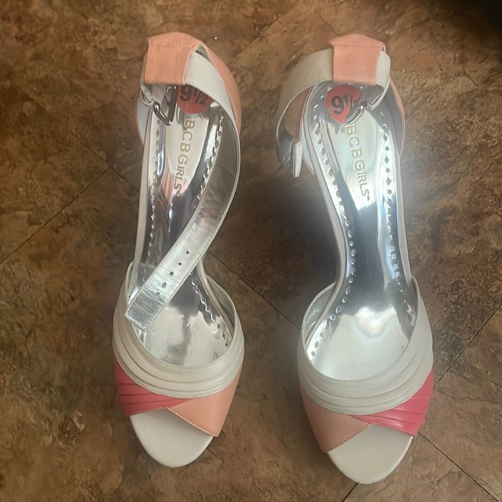 Wedge open toe shoes